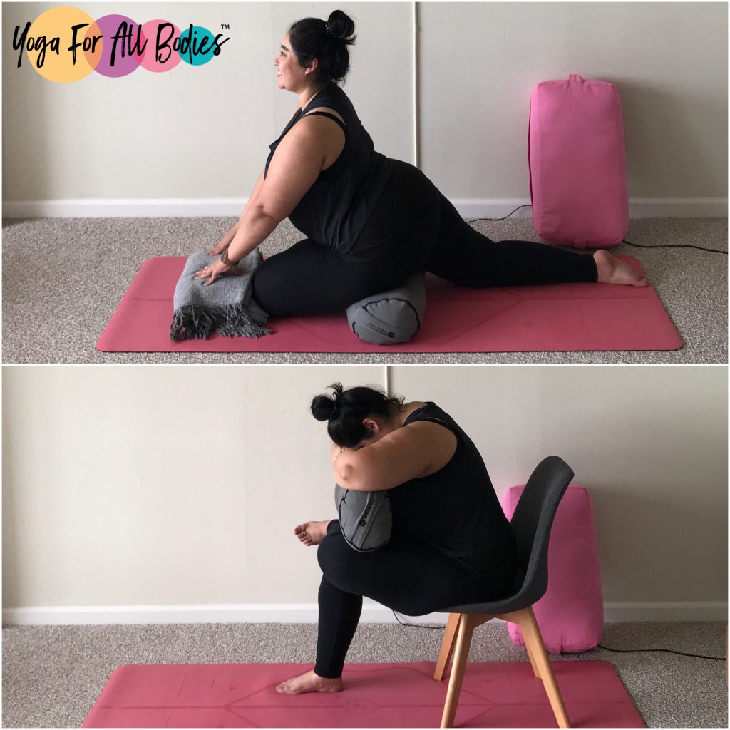 Agnistambhasana or Fire Log Pose